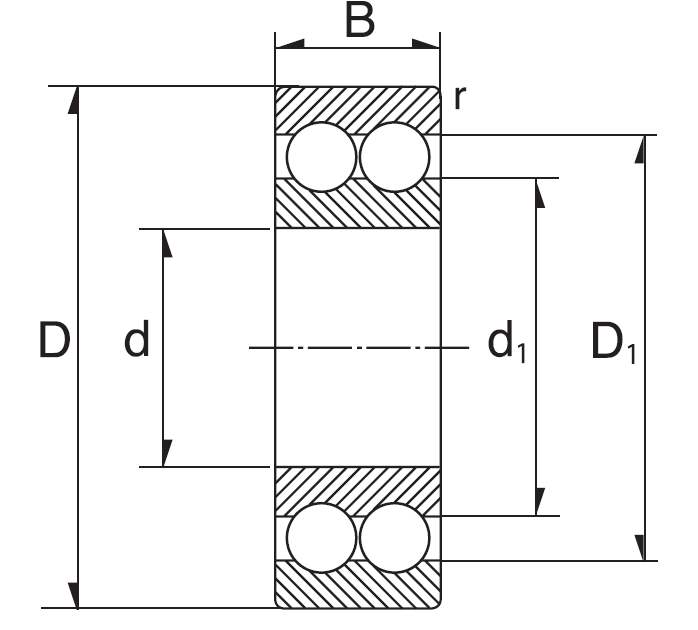 double row thin section drawing