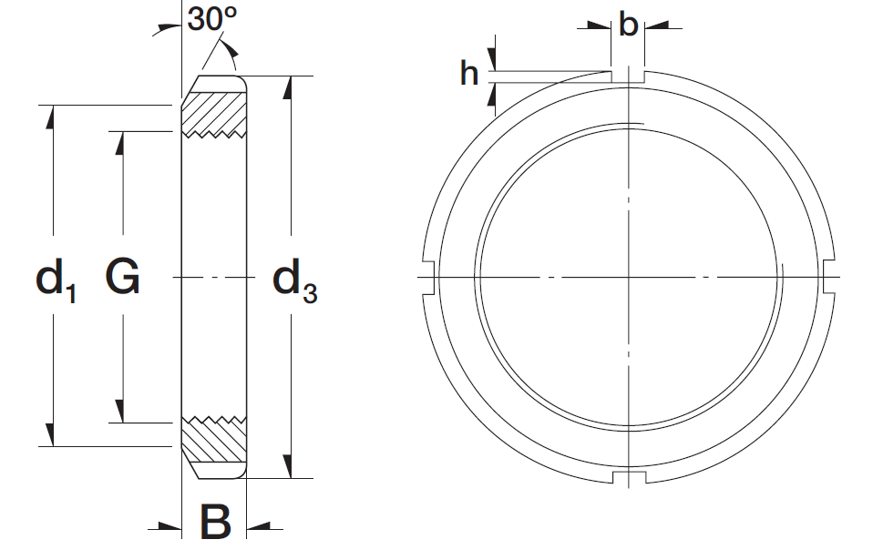 locking NUTS drawing